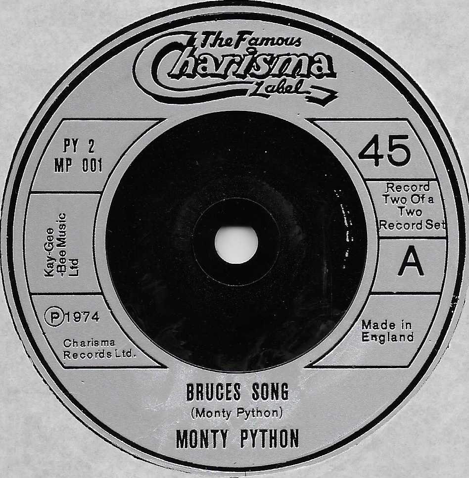 MP 001 Python on song Monty Python from the BBC records and Tapes library Label